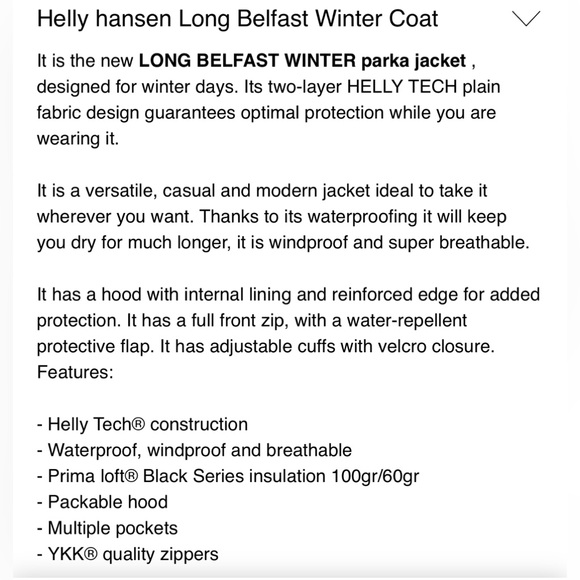 Helly Hansen, Long Belfast Jacket. Insulated, Waterproof Jacket, Women’s Med - Picture 4 of 6